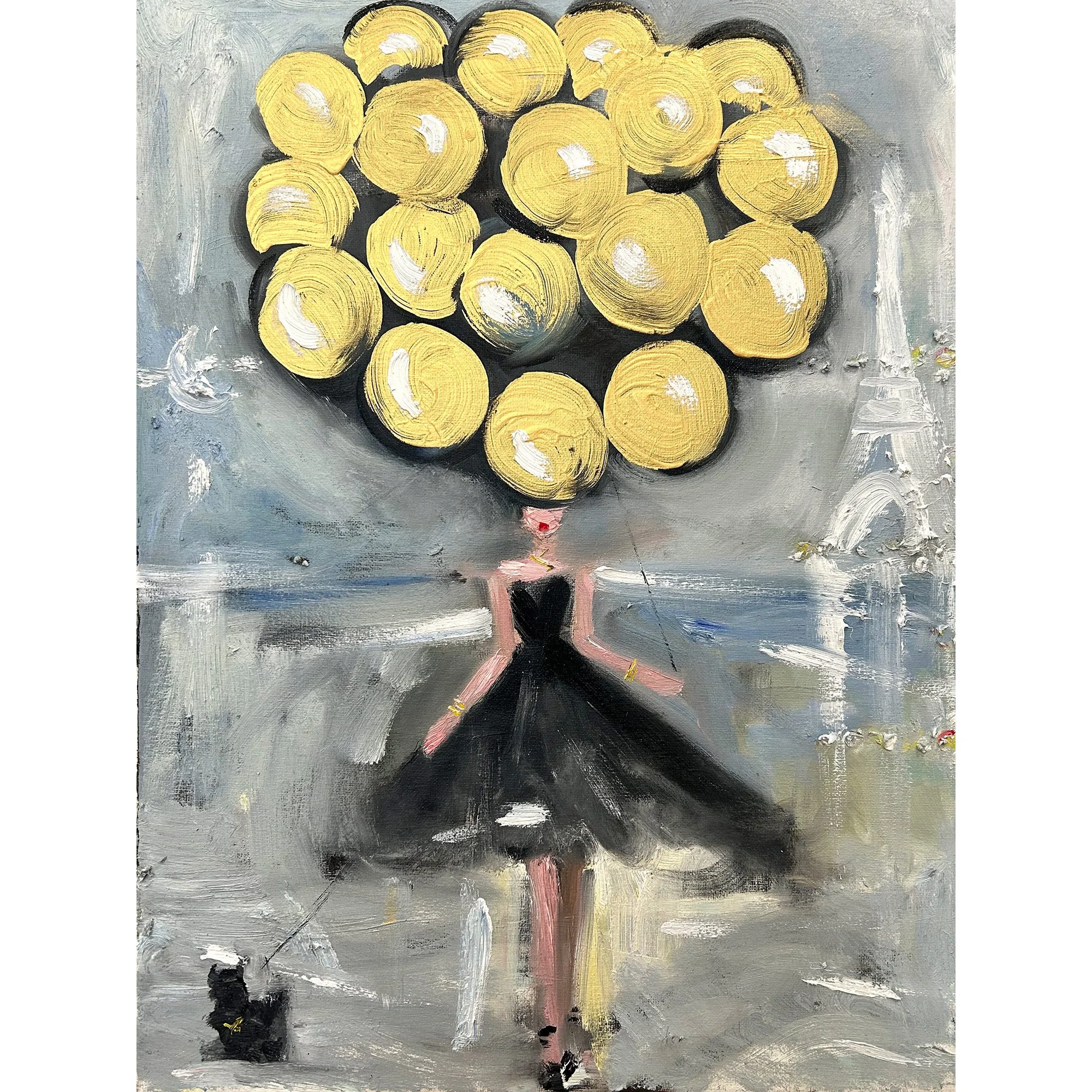 Girl with Golden Balloons — Cindy Shaoul | ARTIST